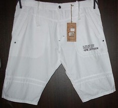  Crossfield White Cotton Blend Shorts Size US 38 EU 54 New - £43.28 GBP