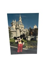 Mickey Welcomes You in Front Sleeping Beauty Castle Vintage Disneyland Postcard - $5.90