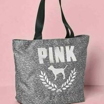 NWT Victoria’s Secret Pink Gray Carryall Zip Top Tote Weekend Bag - $35.59