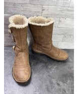 Ugg Australia Boots Women 6M Kona Shoes Brown Leather Shearling Pull On ... - $38.67 CAD