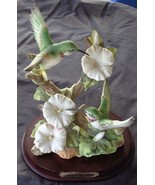 Collectible Wellington Collection Ceramic Hummingbird Figure with Wooden... - £70.05 GBP