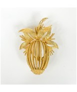 Monet Gold Tone Rope Fruit berry Brooch - $14.84