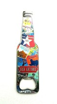 San Antonio Texas Landmarks Beer Bottle Shape Opener Enamel Fridge Magnet - £11.07 GBP