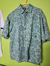 Vintage Kavu Hawaiian Shirt Single Stitch Made In USA Green S/S Cotton M... - £22.72 GBP