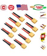 XT60 Plug Connectors – 10-Piece Set with 14AWG Wire for Drones and Cars - $23.82 CAD