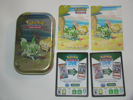 (1) Pokemon (Empty)Tin (1) Art Card (Sprigatito) (1) Sticker Sheet(2) Co... - $10.00