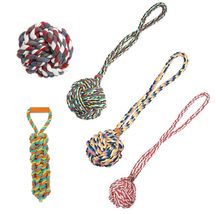 MPP Durable Colorful Bright Knotted Tug Toss Play Dog Rope Toy Dental Health Rop - $11.30+