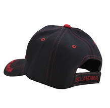 Oklahoma OK Strap Back Hat Black Burgundy Embroidered Casual Baseball Cap - £7.82 GBP