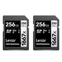 Lexar SILVER Series Professional 1667x 256GB UHS-II SDXC Memory Card, 2-... - $274.99