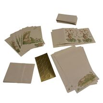 Stationary VTG Woodland Animal Fold Over Card Bunny Rabbit Baby Fawn Sna... - $19.79