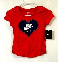 Nike Girls Athletic Cut Tri-Blend Sneaker Love Tee, Red, Small - $14.84