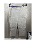 JM Collection Womens Stretch Pull On Tan Capri Pant Relaxed Fit Size Medium - $21.95