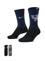 Nike Mens Size 12-15 Multiplier Crew Socks Kentucky Wildcats Home Away Blue Gray - $23.79