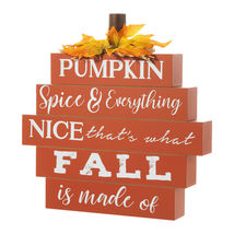 12”H Fall Wooden Pumpkin Tabletop Sign Autumn Harvest Home Party Decor - £57.53 GBP