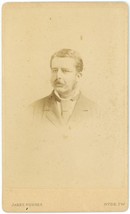 CIRCA 1860&#39;S *RARE* CDV Man Moustache Suit Ryde, C. Jabez Hughes Isle of Wight - $9.49