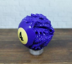 Dragon Gear Shift Knob from Billiard Ball Number 4 Hand Carved - $79.48