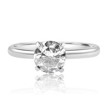 Solitaire 4 Zacken Set 1.00 Karat Rundschliff Diamant Verlobungsring 14k Weiß - $1,979.07