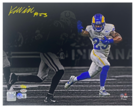 Kyren Williams Autographed Rams &quot;Stiff Arm&quot; 11&quot; x 14&quot; Photo Beckett GDL LE 1/50 - £138.80 GBP