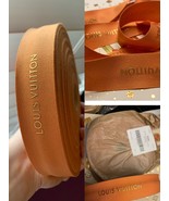 One Full Roll (50M) of Louis Vuitton Orange Ribbon w/Gold Logo Accent 1/... - £198.58 GBP