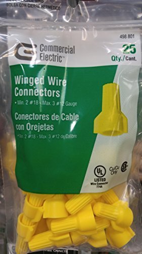 Commercial Electric 498-801 Winged Wire Connectors 25pk, *New/Factory Se... - $3.75