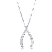 Sterling Silver Wishbone Necklace - £30.54 GBP