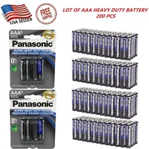 Wholesale Lot Of 200 Pcs Of Panasonic Aaa Batteries Heavy Duty Power Carbon-Zinc - $49.49