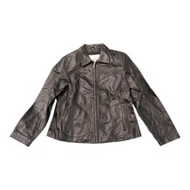 Wilson&#39;s Leather Maxima Women&#39;s Jacket Coat Black Zipper Large - £54.52 GBP