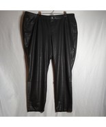 Lane Bryant Pants Women&#39;s Plus Size 26 Black Faux Leather Straight Leg P... - $20.79