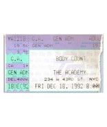 Body Count Ice TConcert Ticket Stub December 18 1992 New York City - £27.08 GBP