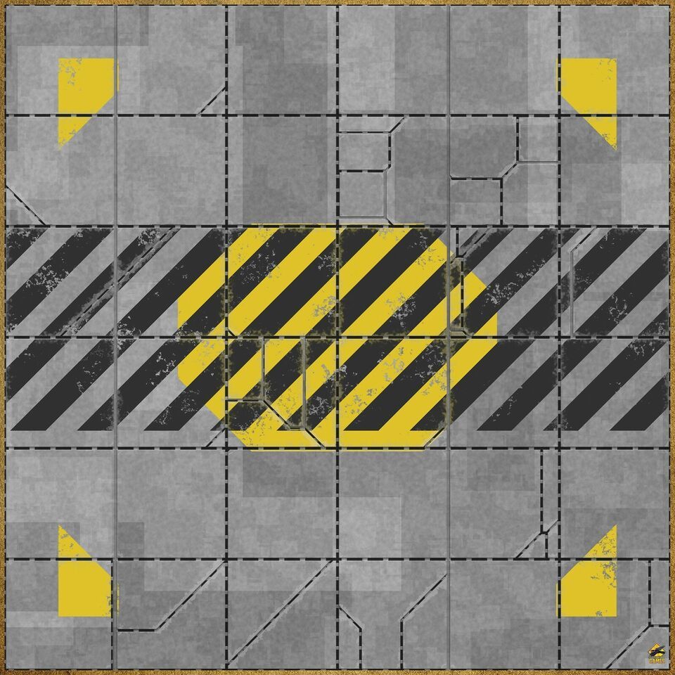 SciFi Metal Flooring Design 007 36&quot; x 36&quot; Battle Mat - Tabletop Gaming C... - $29.65