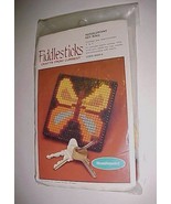 Current Fiddlesticks Needlepoint 1982 Key Ring 4&quot; x 4&quot; Code 8020-9 Butte... - $11.51