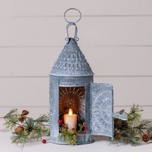 15 Inch Revere Candle Lantern in Weathered Zinc - £34.62 GBP