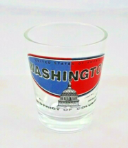Shot Glass Washington DC District of Columbia 1997 Red White Blue USA - $4.61