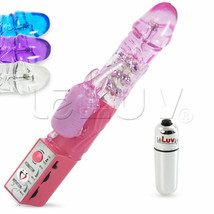 Rabbit Vibrator Rotating LeLuv Multispeed Clit Tickler Bundle with Mini Massager - £15.48 GBP+