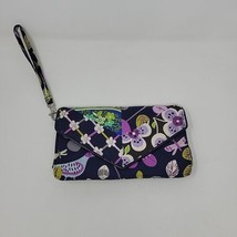 Women&#39;s Vera Bradley Floral Nightingale Envelope Wallet Purple/Blue/Green~8&quot;x5&quot; - £13.55 GBP