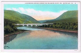 Postcard Lackawanna Bridge Delaware River Delaware Water Gap Pennsylvania - £2.85 GBP