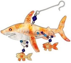 Jaws Shark Ocean Sea Ornament Metal Fair Trade Pilgrim Imports - £18.24 GBP