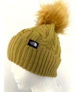 THE NORTH FACE WOMEN&#39;S OH MEGA FUR POM BEANIE Antelope Tan One Size - €42,17 EUR