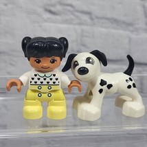 LEGO Duplo Mini Figures Lot Of 2 Little Girl With Pigtails Dalmatian Pup... - $5.93