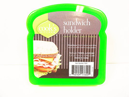 Sandwich Containers Holders Lunch Box Green Yellow Orange Holder Cases Container - £5.58 GBP