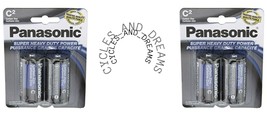 Premium Quality C Panasonic Battery Heavy Duty 1.5v Carbon Zinc ( 4 Pieces) - £7.89 GBP