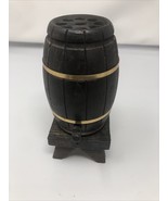 Distributor wooden cigarette box in the shape of a vintage barrel Made i... - $31.68