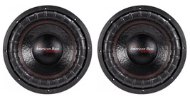 (2) American Bass XFL-1222 2000w 12&quot; Competition Car Subwoofers w/3&quot; Voi... - £506.09 GBP