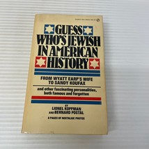 Guess Who&#39;s Jewish In American History Paperback Book by Lionel Koppman 1977 - £21.87 GBP