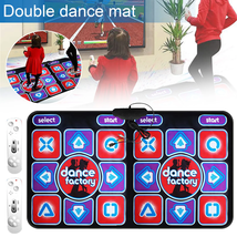 Non-Slip Double Dancing Mat User Wired Dance Blanket Pads with 2 Remote Control - £41.84 GBP