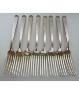 Oneida SURF CLUB Silverplate 1881 Rogers 8 Salad Forks Silverware 1938 - $23.71