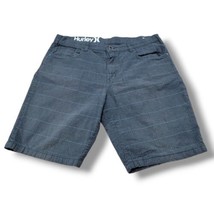 Hurley Shorts Size 36 W36&quot;xL10&quot; Hurley &#39;84 Slim Casual Chino Shorts Striped Blue - £21.76 GBP