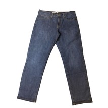 Eddie Bauer Mens Size 34x32 Straight Leg Flannel Lined Jeans Denim Blue - $29.69