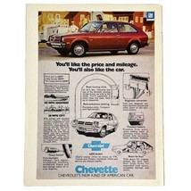 Vintage 1976 Chevy Chevrolet Chevette Economy Car Magazine Ad 8&quot; x 11&quot; - £6.03 GBP