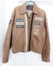 TOUT TERRAIN Spain Jacket Coat Trucker Motors Cowhide Leather Men&#39;s Brow... - £69.97 GBP